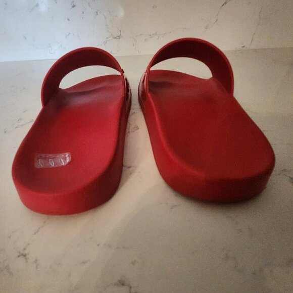 Givenchy Paris, Red Slide Flat Sandals, Authentic - Picture 5 of 11